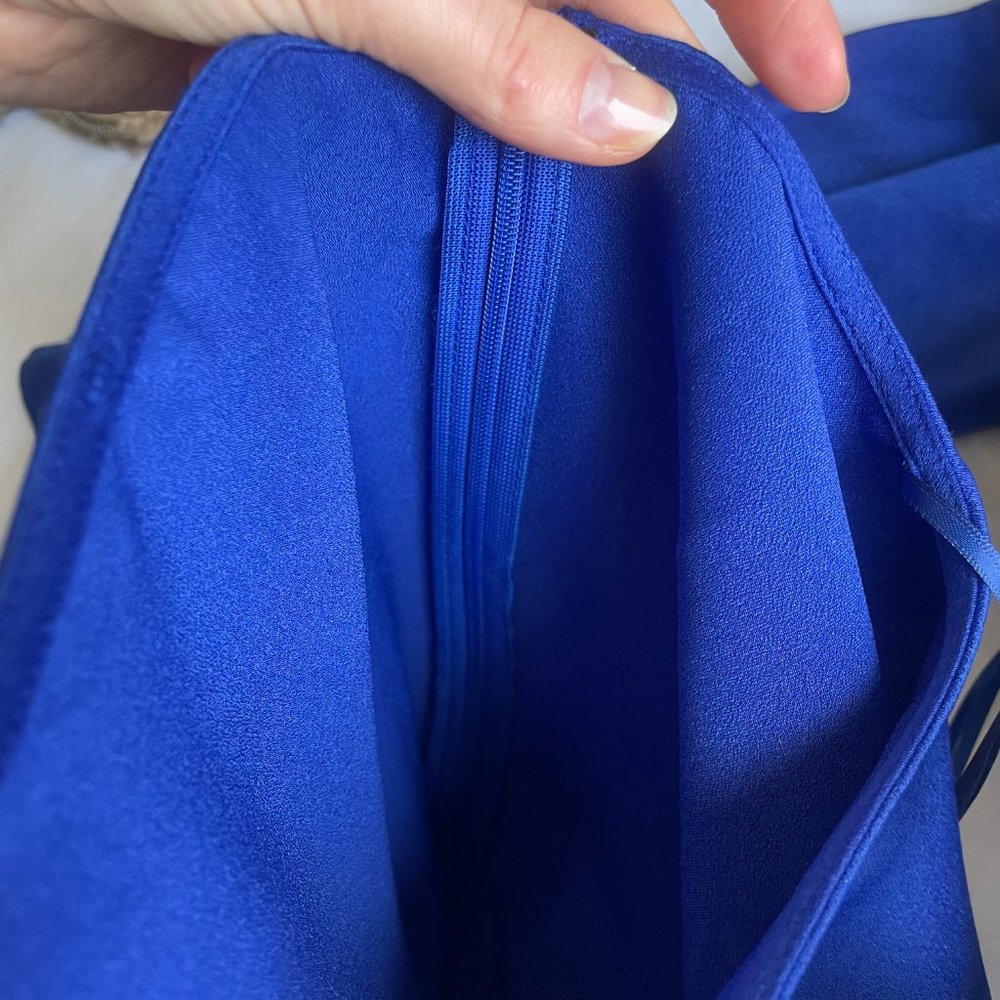 Ronny Kobo Ranell Wrap Dress Size XS, Royal Blue, Midi - Picture 5 of 9